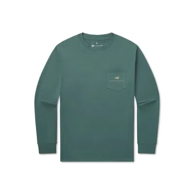 Southern Marsh Men's Duck Originals Long Sleeve Camo Tee In Hunter Green