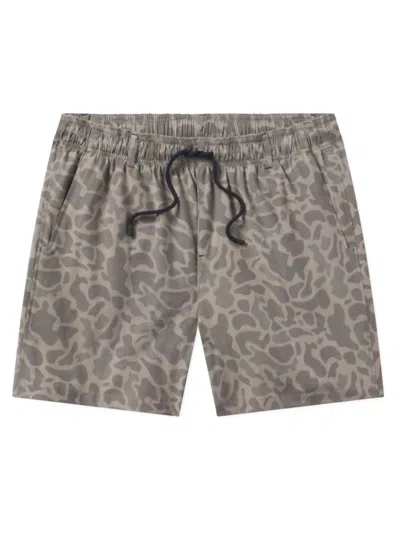 Southern Marsh Men's Harbor Stretch Seawash Swim Trunk In Brown Camo In Multi