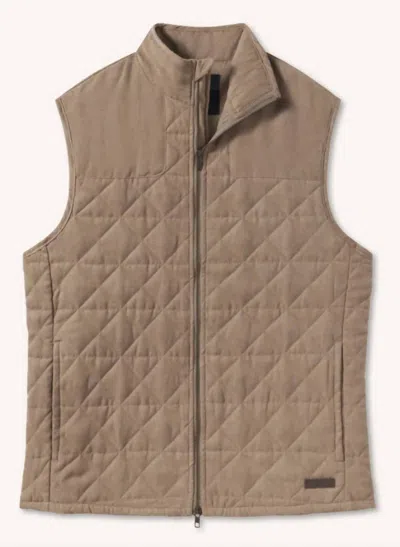 Southern Marsh Men's Lawrence Quilted Vest In Burnt Taupe In Brown