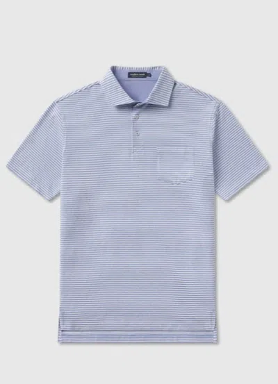 Southern Marsh Men's Nantucket Relaxed Stripe Polo Shirt In French Blue