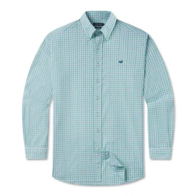 Southern Marsh Men's Odessa Performance Dress Shirt In Green & Teal In Multi