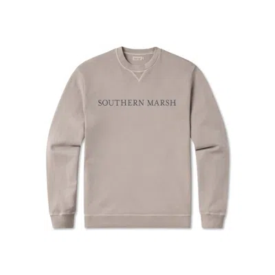 Southern Marsh Men's Seawash Crewneck Sweatshirt In Light Gray In Multi