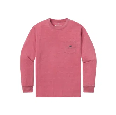 Southern Marsh Men's Seawash High Altitude Long Sleeve Tee In Rhubarb In Pink