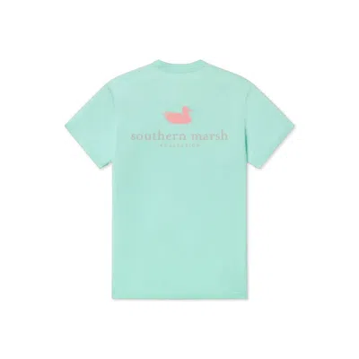 Southern Marsh Men's Seawash Short Sleeve Tee In Bimini Green In Blue