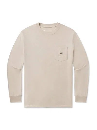 Southern Marsh Men's Vintage Duck Decoy Tee In Washed Oatmeal In Neutral