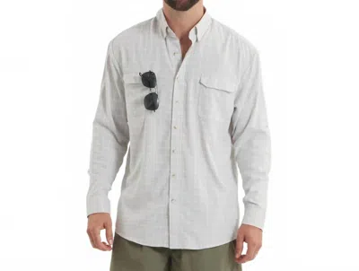Southern Marsh Merida Mar Performance Shirt In Light Gray In White