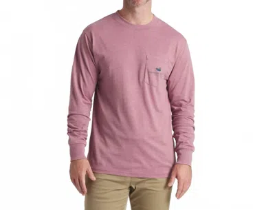 Southern Marsh Seawash Authentic Long Sleeve Tee In Wine In Pink