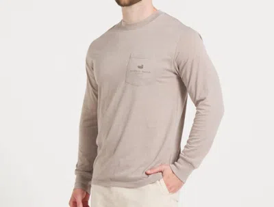 Southern Marsh Seawash Retro Duck Originals Long Sleeve Tee In Burnt Taupe In Multi