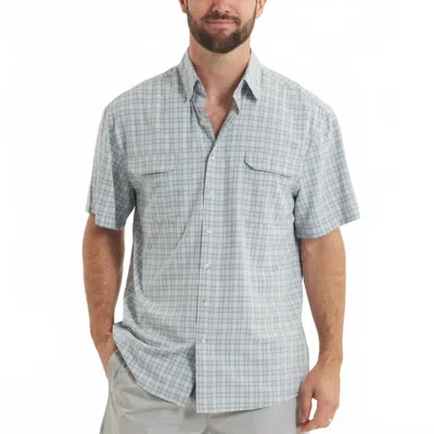 Southern Marsh Short Sleeve Merida Mar Performance Shirt In Washed Slate In Gray