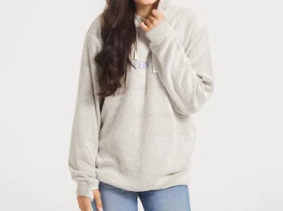 Southern Marsh Sunday Morning Sweater Hoodie In Light Gray In Multi