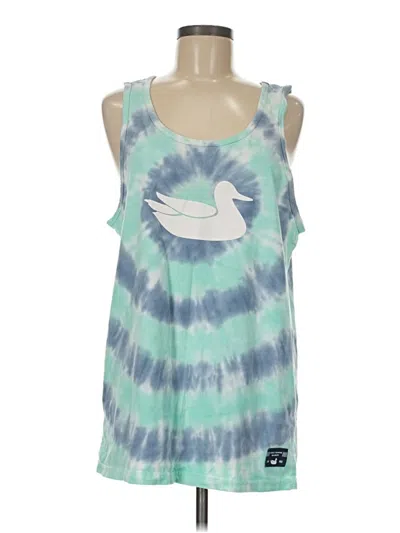 Pre-owned Southern Marsh Tank Top Teal Halter Neckline Tops