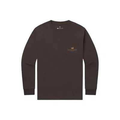 Southern Marsh Unisex - Trout Of Water Long Sleeve Tee In Washed Stone Brown In Multi
