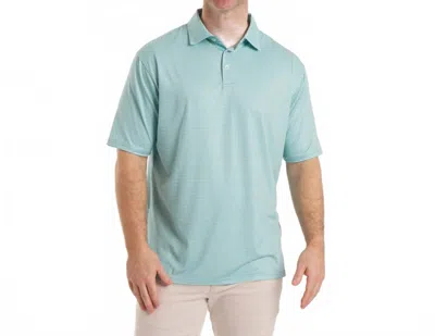 Southern Marsh Walker Performance Polo In Mint & Seafoam In Multi