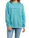 Southern Marsh Women's Seawash Sweatshirt In Mint In Blue
