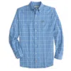 Southern Point Co. Hadley Performance Shirt In Blanton Blue In Multi