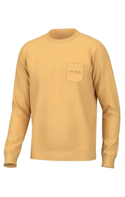 Southern Point Co. Men's Dog Collection Long Sleeve Tee In Honey Gold In Multi
