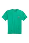 Southern Point Co. Men's Sunset Palm Tee In Washed Jade In Green