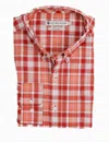Southern Proper Men's Henning Long Sleeve Button Up Shirt In Teracotta In Orange