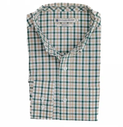 Southern Proper Men's Long Sleeve Henning Shirt In Pine In Multi