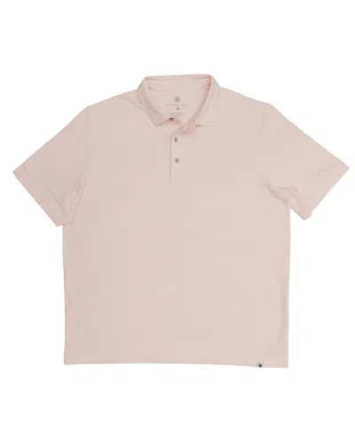 Southern Proper Men's Tensaw Stripe Polo In Shell In Pink