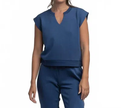 Southern Shirt Company Astroknit V Neck Top In Windsor In Multi