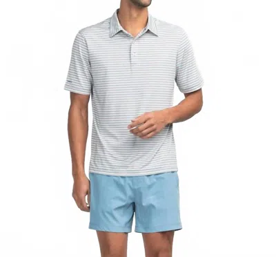 Southern Shirt Company Augusta Stripe Polo In Seafoam In Blue