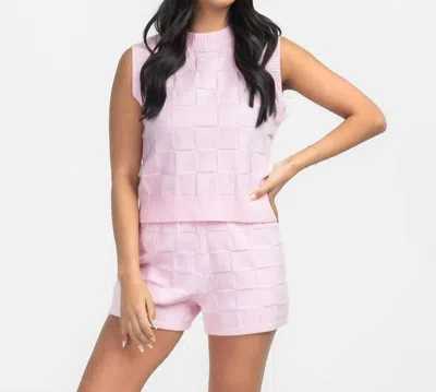 Southern Shirt Company Couch To Cabana Knit Tank In Blossom