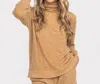 Southern Shirt Company Dreamluxe Turtleneck Sweater In Bourbon In Brown