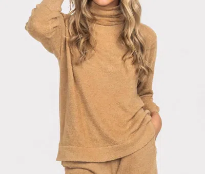 Southern Shirt Company Dreamluxe Turtleneck Sweater In Bourbon In Brown