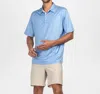 Southern Shirt Company Grayton Heather Polo In Maui Wowie In Blue