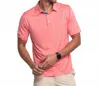 Southern Shirt Company Grayton Heather Polo In Starburst In Pink