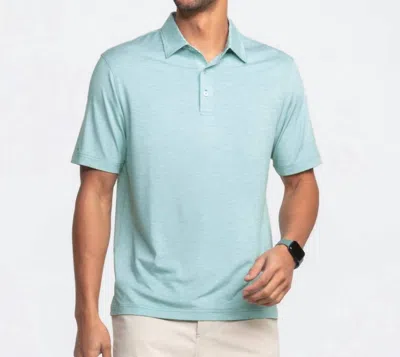 Southern Shirt Company Heather Madison Stripe Polo Shirt In Fairway Green