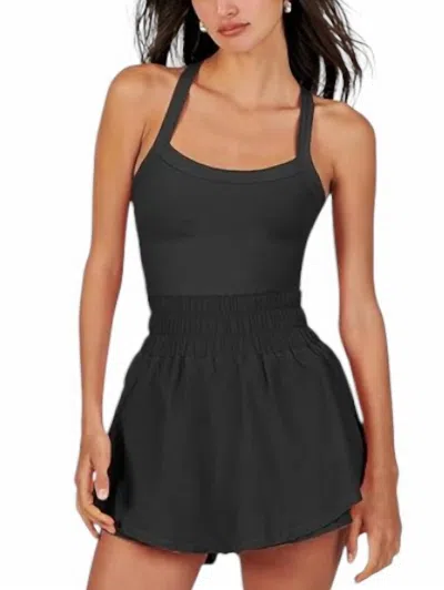 Southern Shirt Company Hybrid Performance Skort In Black Deep Space/raven In Multi