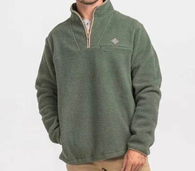 Southern Shirt Company Kodiak Fleece Pullover In Oak In Green