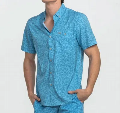 Southern Shirt Company Men's Baja Summer Shirt In Blue Blooms