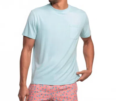 Southern Shirt Company Men's Max Comfort Pocket Tee In Aqua Splash In Blue