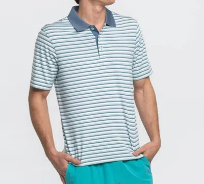 Southern Shirt Company Men's Somerset Stripe Polo In Off Course In Blue