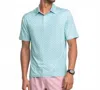 Southern Shirt Company Par Fore Printed Polo In Water Hazard In Blue