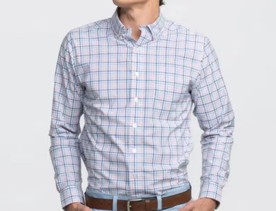 Southern Shirt Company Samford Check Ls Dress Shirt In Blue Pearl In Multi