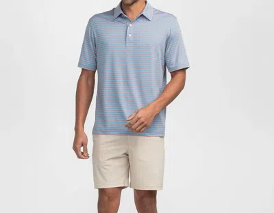Southern Shirt Company Sarasota Stripe Polo In Hawaiian Punch In Blue