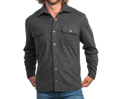 Southern Shirt Company Stretch Twill Shacket In Iron Ore In Multi