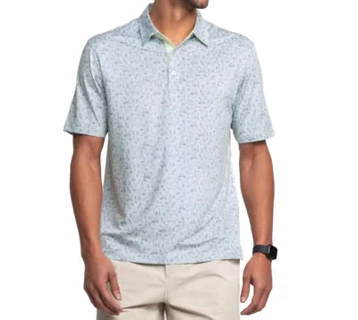 Southern Shirt Company Tapped In Printed Polo In Blue