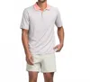Southern Shirt Company Tucker Stripe Polo In Sandbar In Multi