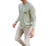 Southern Shirt Company Fore Fathers Long Sleeve Tee In Oyster In White