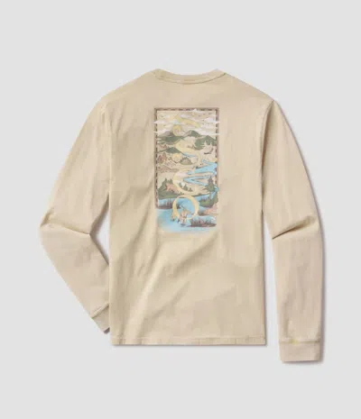 Southern Shirt Company Unisex - Lay Of The Land Long Sleeve Tee In Sesame In Silver