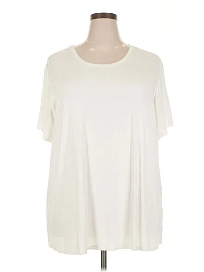 Pre-owned Southern Stitch Short Sleeve Top Ivory Crew Neck Tops In White