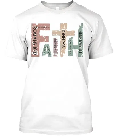 Southern Swank Women's Retro Faith Scripture Graphic Top In Multi In White