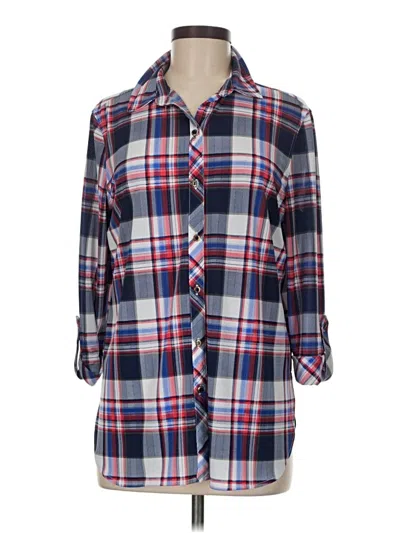 Pre-owned Southern Tide 3/4 Sleeve Blouse In Blue