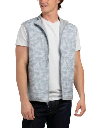 Southern Tide Abercorn Camo Print Performance Vest In Gravel Grey In Blue