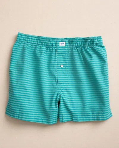 Southern Tide Aberdeen Stripe Boxer In Spruce Shade